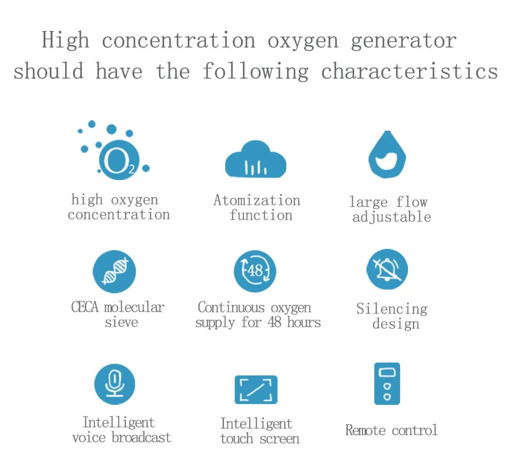 Car Carried Inhaling Physical Therapy Equipment 1-3L Portable Oxygen Concentrator Lasting Operation for 3h Without Charge The Built-in Battery