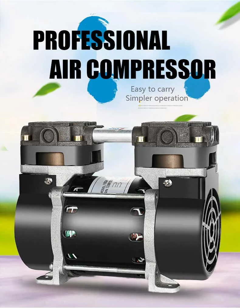 Gle210b 230W Piston Silent Mini Oil-Free High Purity Oxygen Gas Compressor High Pressure Mini Air Compressor