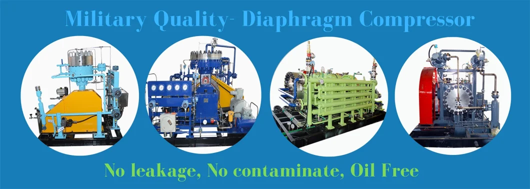 95.42% 1160 Psig Methane Gas Compressor Mixture Gas Booster Diaphragm Compressor